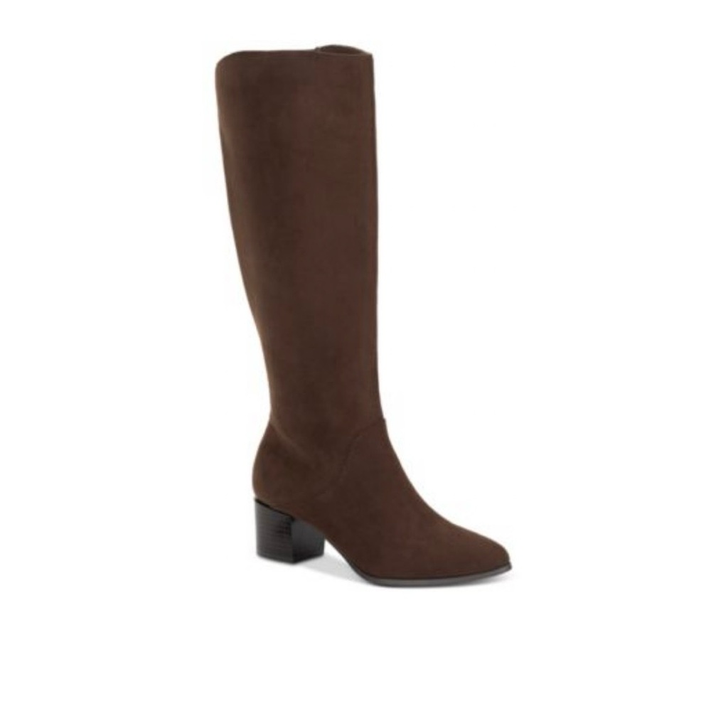 Style & Co. Brown Knee High Block Heel Boots
